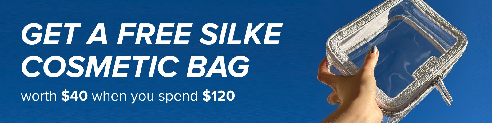 free gift with purchase silke cosmetic bag