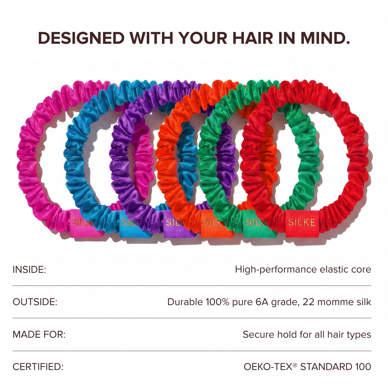 Silk Hair Ties - Frida
