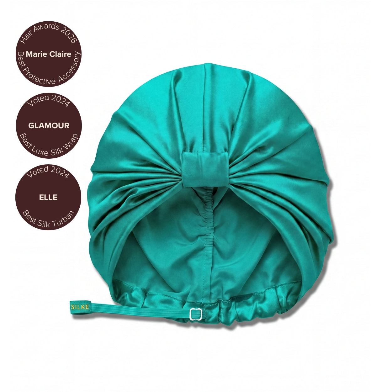 Silk Hair Wrap Bonnet - Esme Green