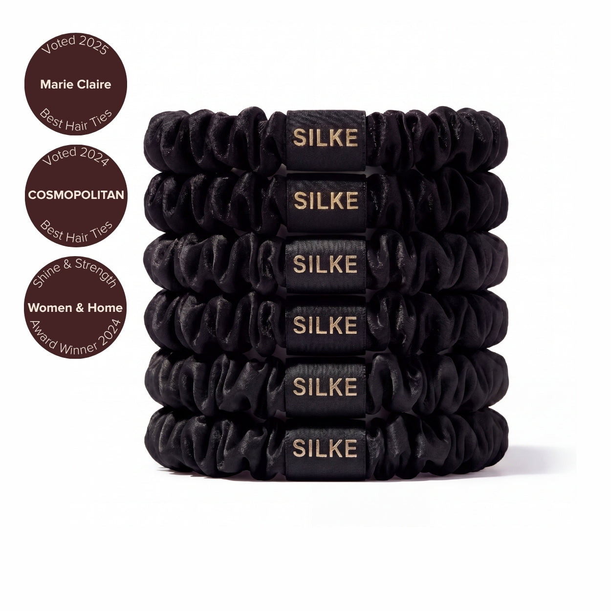 Silk Hair Ties - Cleopatra Black