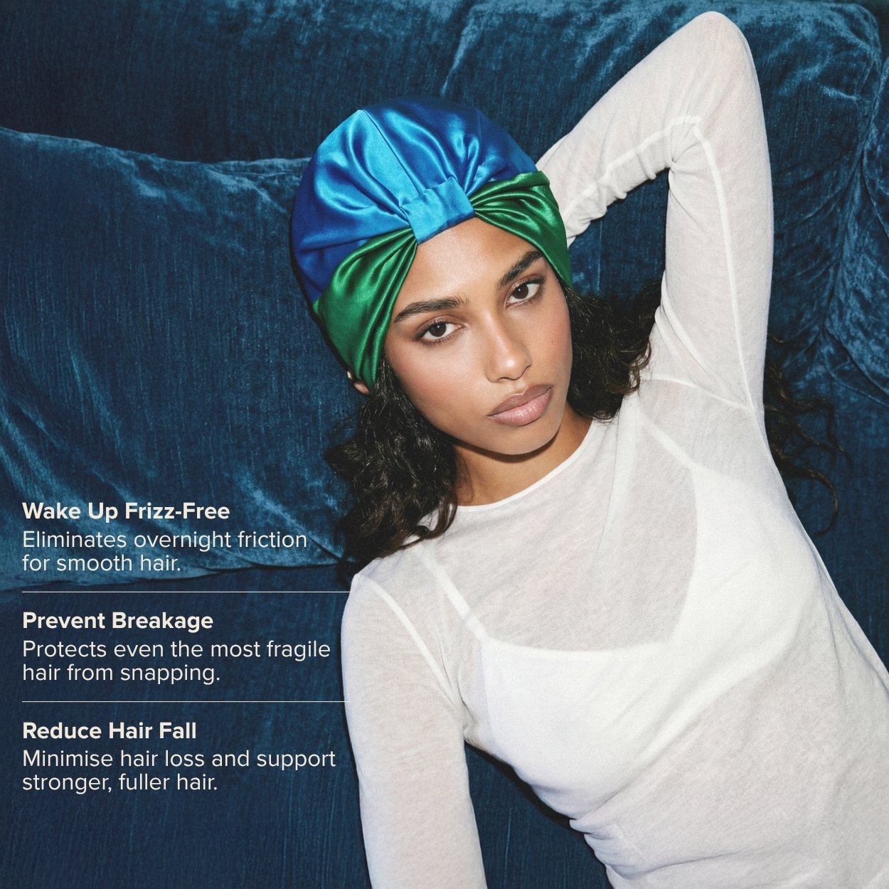 Isla Silk Hair Wrap Bonnet | Get Strong, Shiny, Frizz-Free Locks