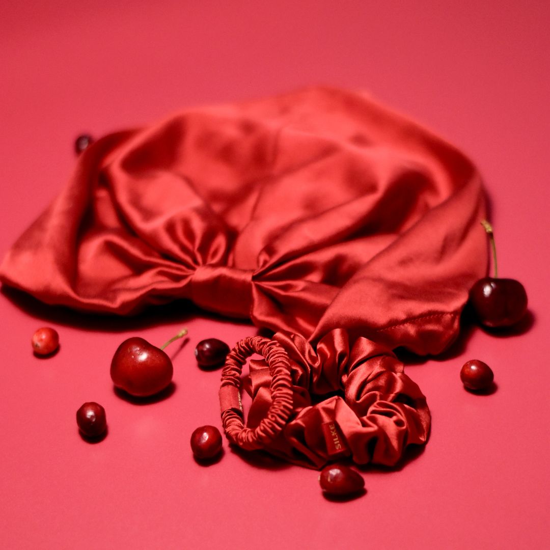 Berry Silk Essentials Haircare Set | Silk Hair Wrap Bonnet
