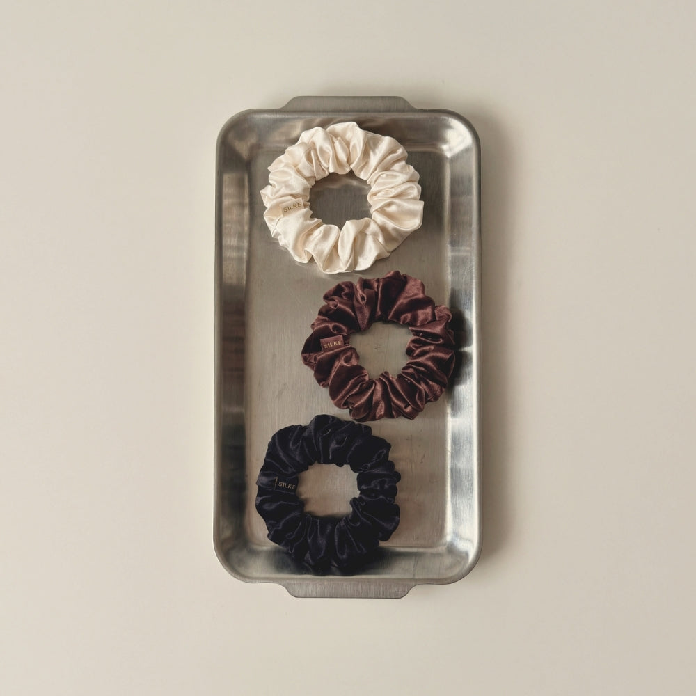 Large Silk Scrunchies - Classic Mix | For All Hair Types | SILKE