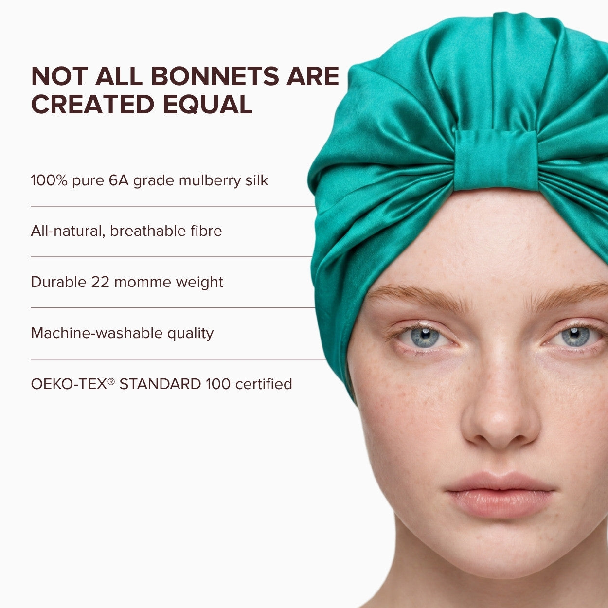 Silk Hair Wrap Bonnet - The Esme - Green