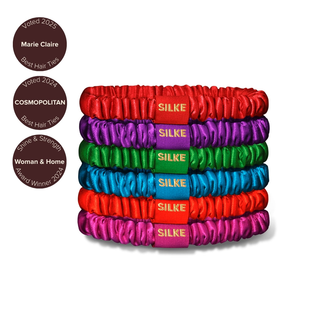Silk Hair Ties Frida Jewel Tones