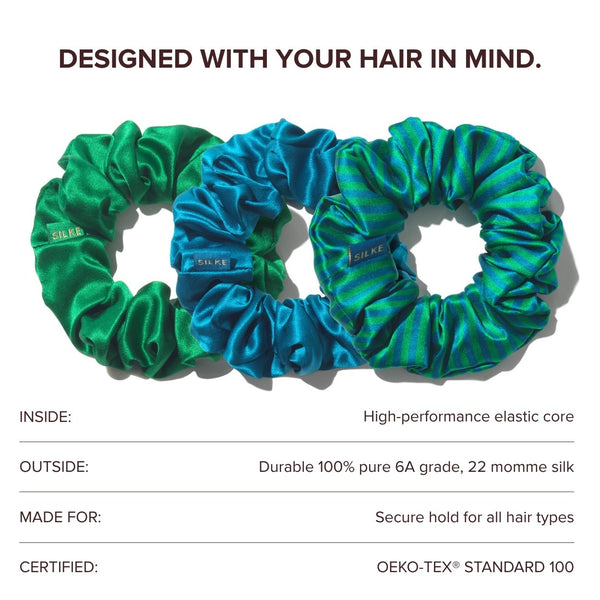 Large Silk Scrunchies - Isla