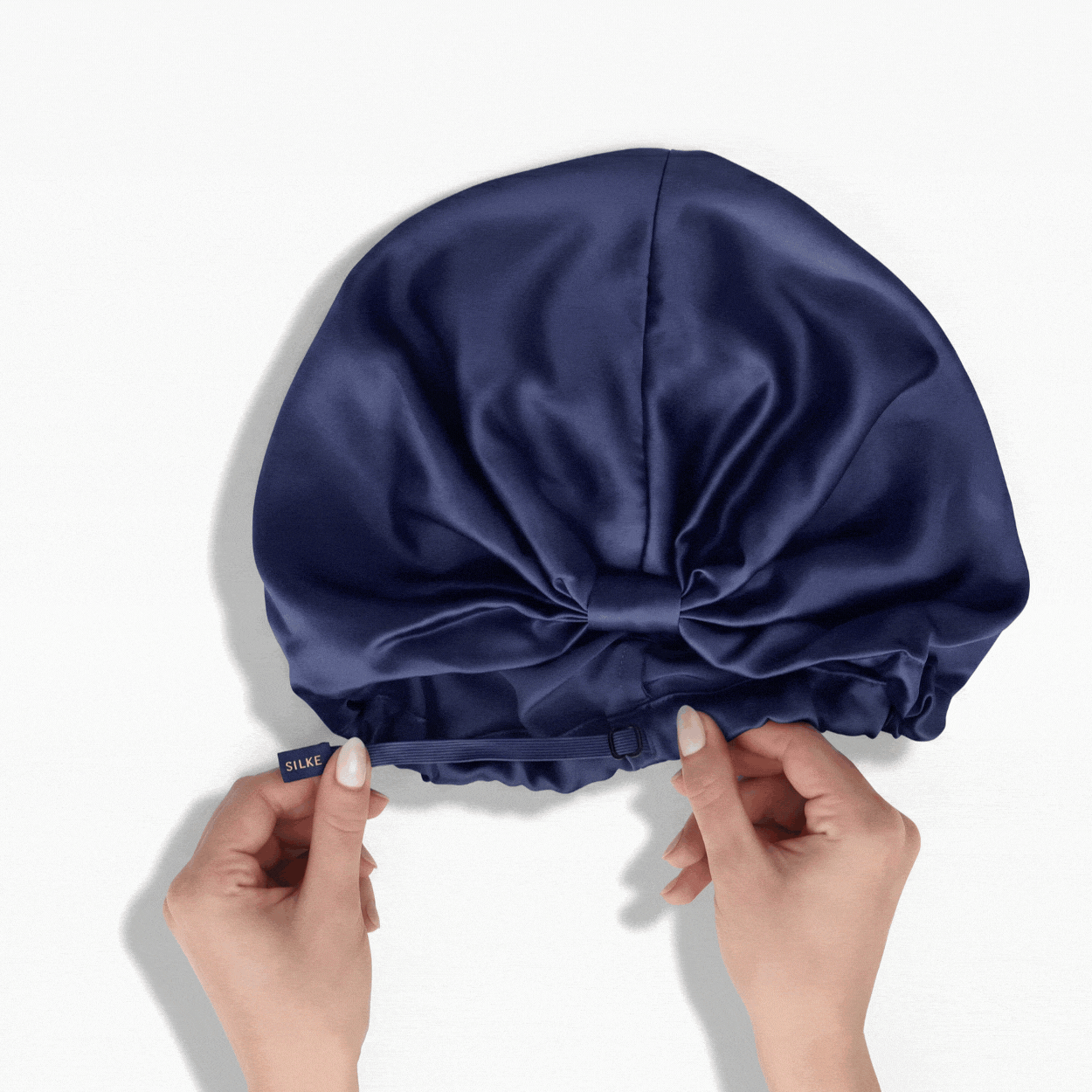 Silk Hair Wrap Bonnet - The Kate - Navy