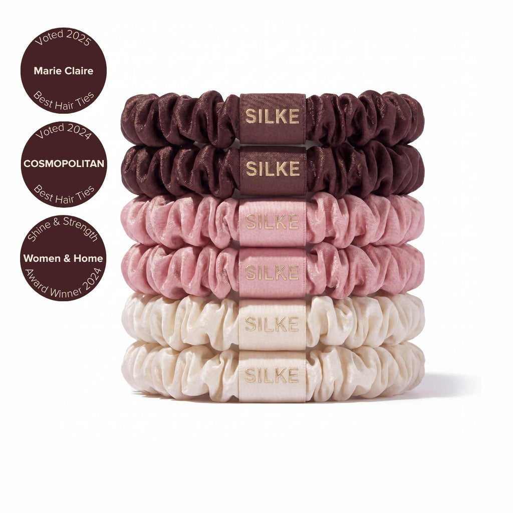 Silk Hair Ties Mocha Blush