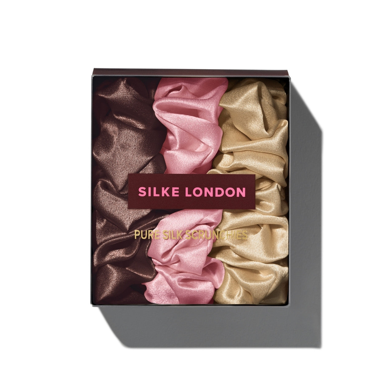 Silk Large Scrunchies - Mocha Blush
