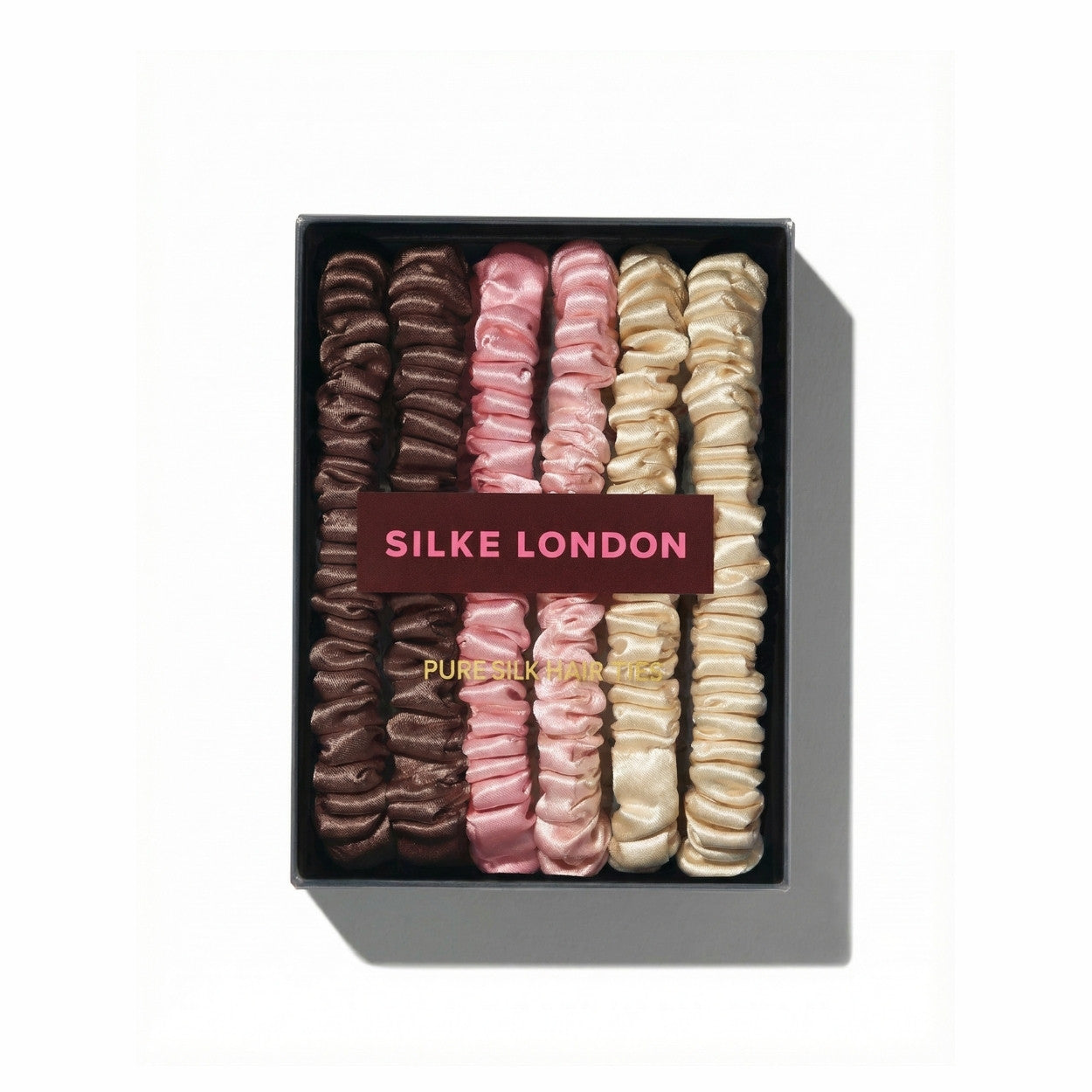 Silk Hair Ties - Mocha Blush