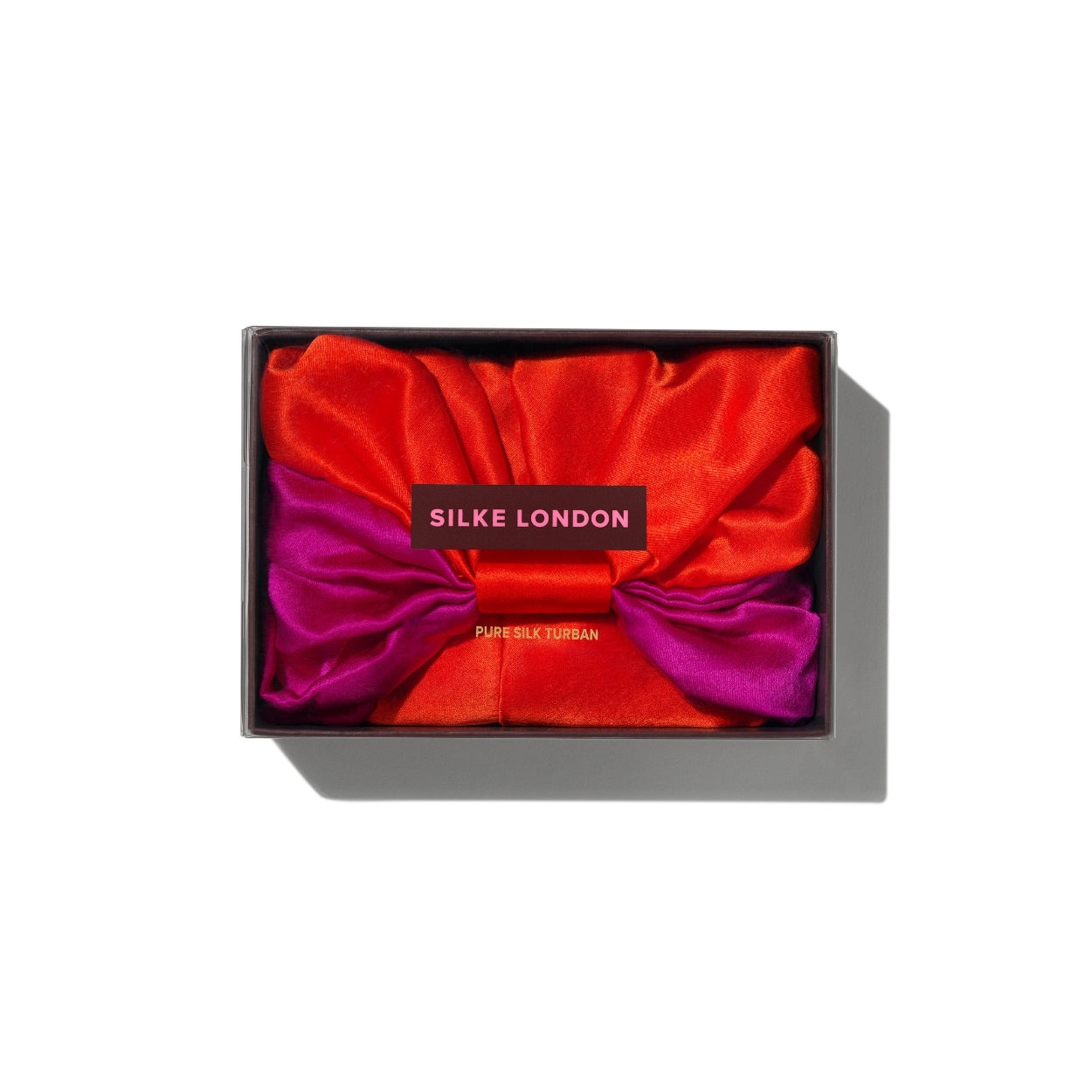 Silk Hair Wrap Bonnet - The Poppy - Pink & Orange