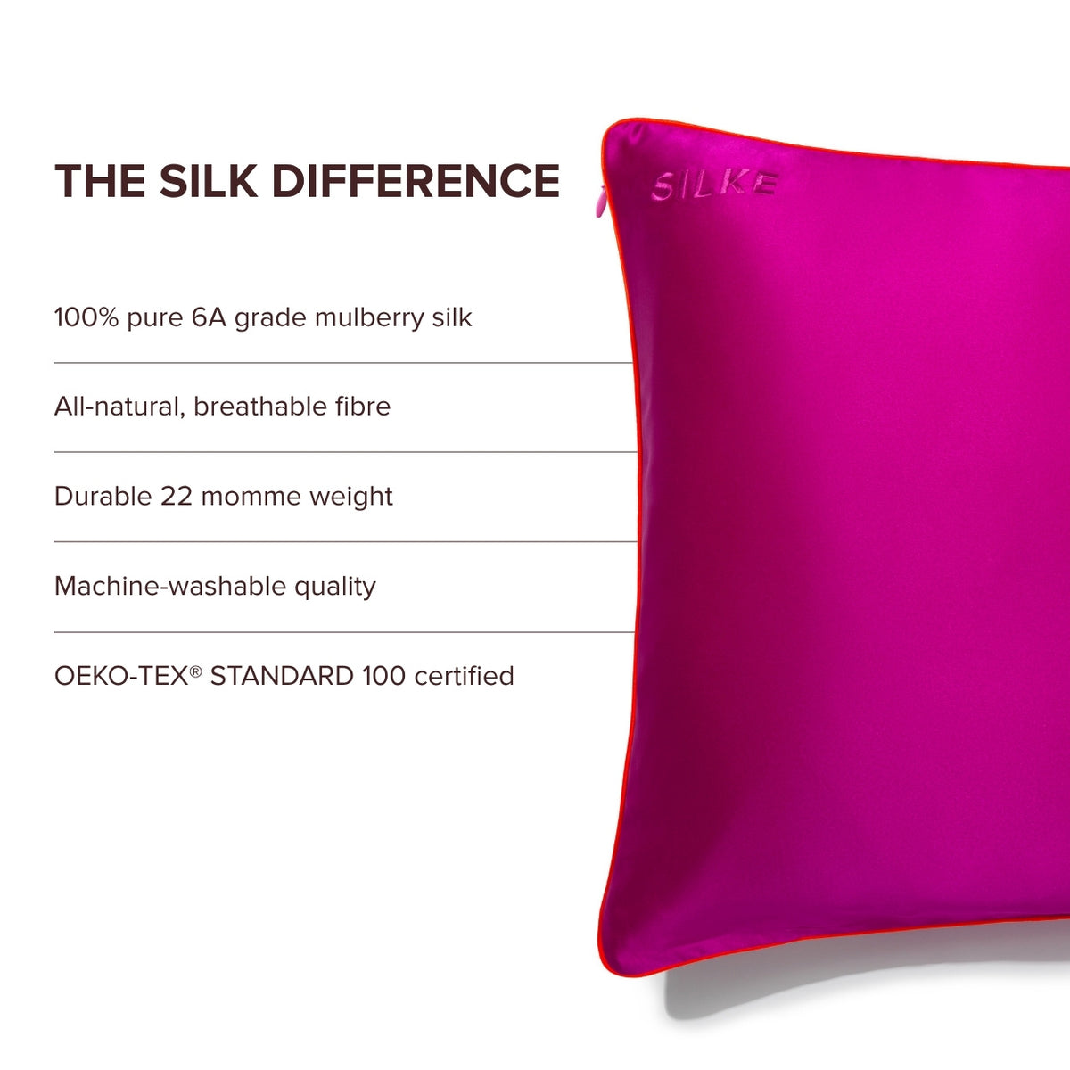 Silk Queen Pillowcase - Poppy