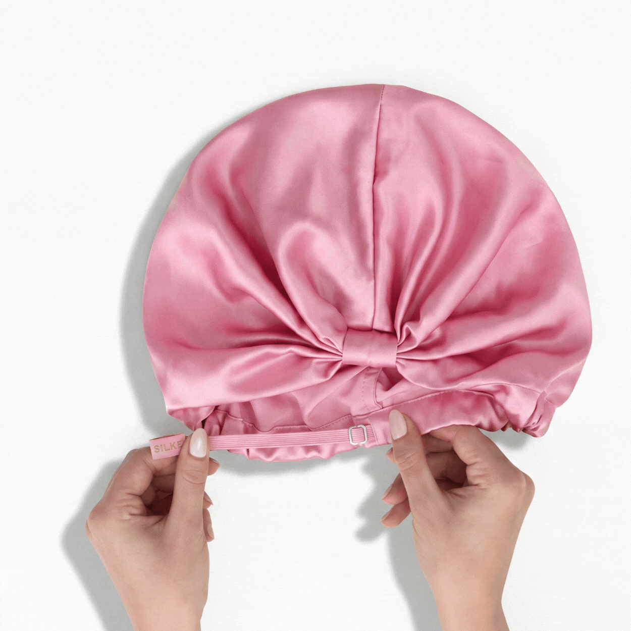 Silk Hair Wrap Bonnet - The Mila - Powder Pink