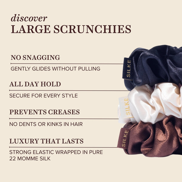 SILKE LARGE SCRUNCHIES - CLASSIC MIX