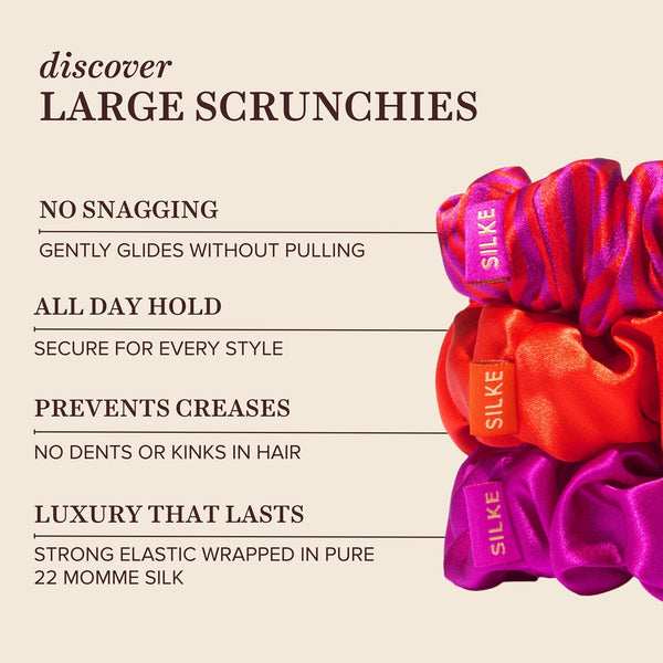 SILKE LARGE SCRUNCHIES - POPPY PACK