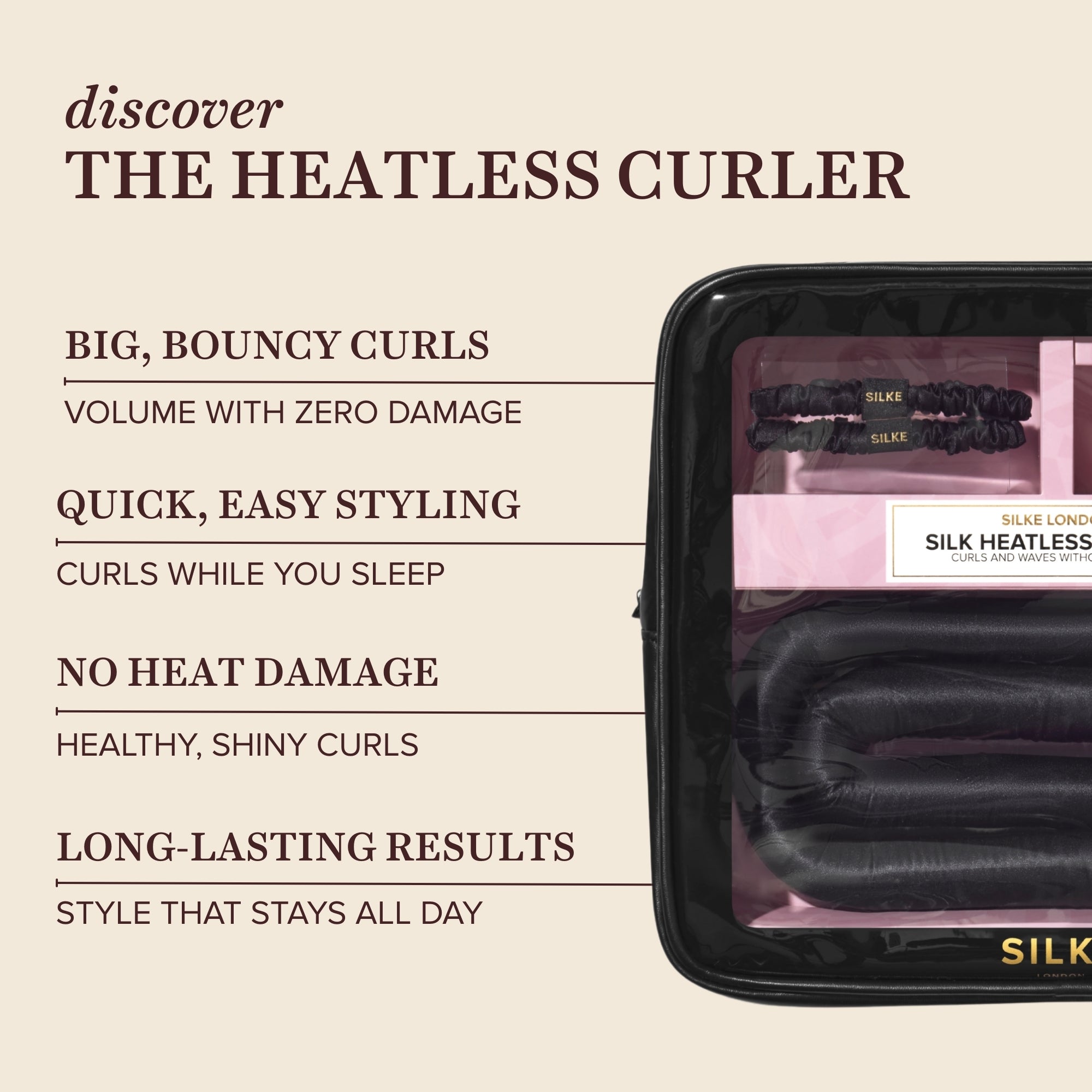 Silk Heatless Curler - Black