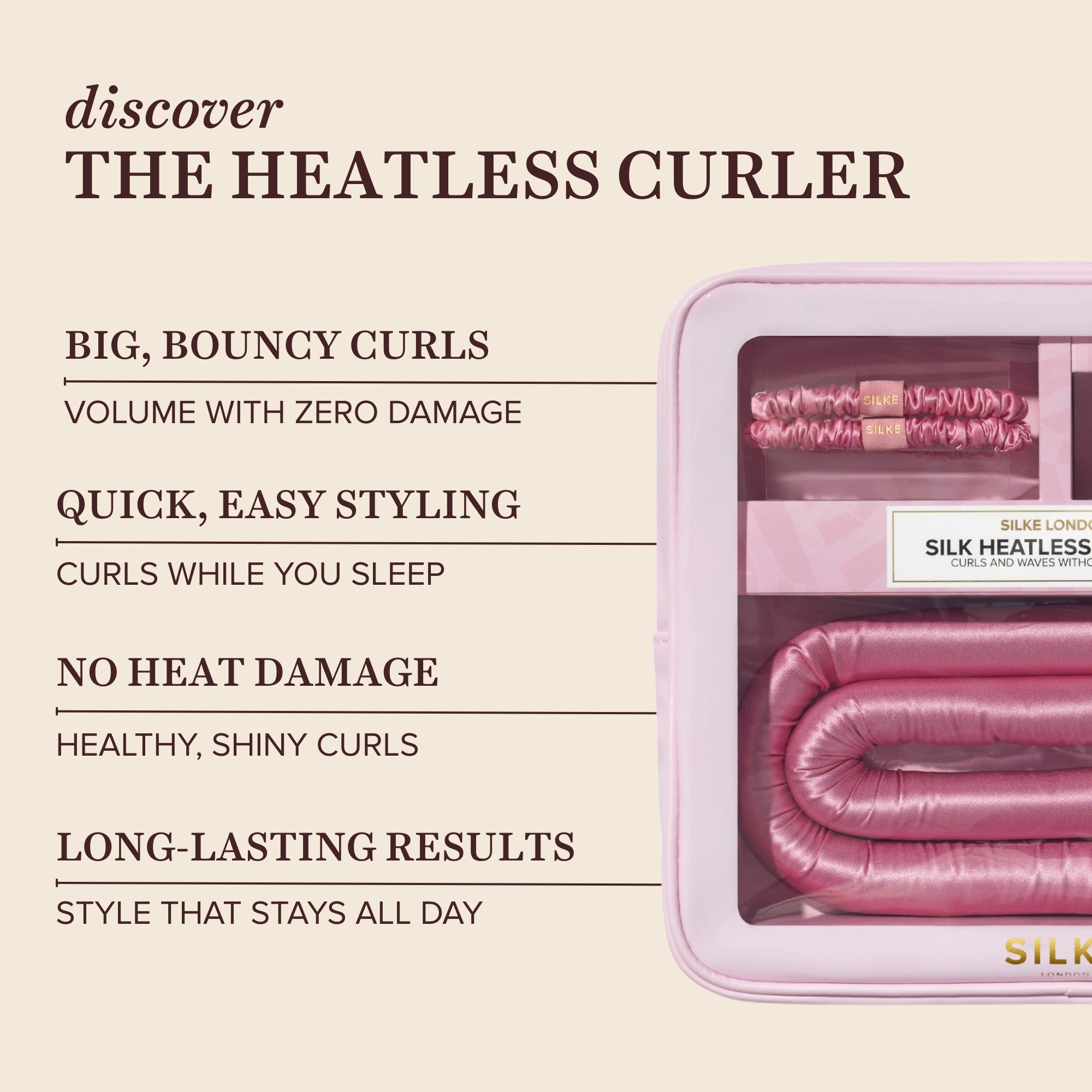 Silk Heatless Curler - Pink