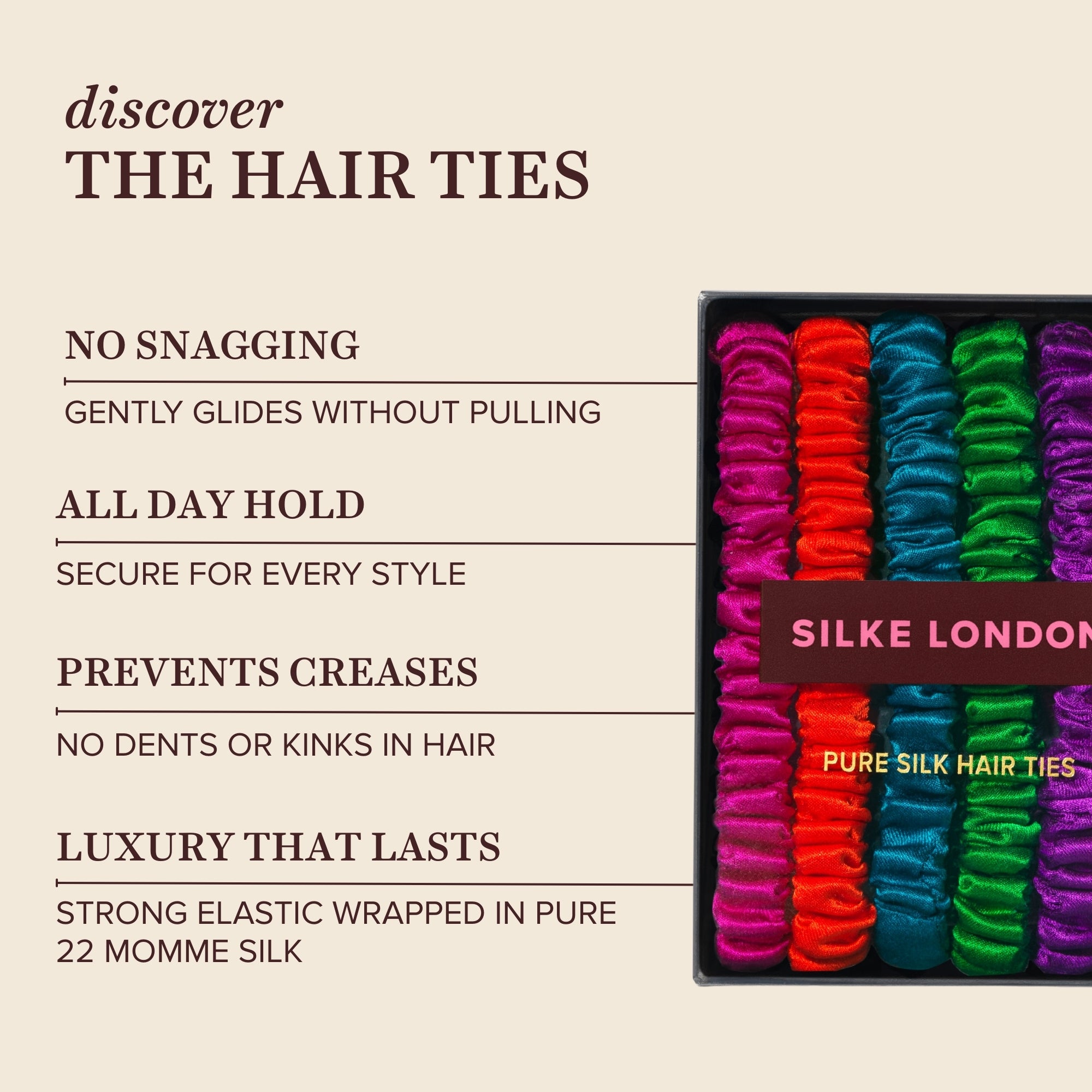 Silk Hair Ties - Frida - Jewel Tones