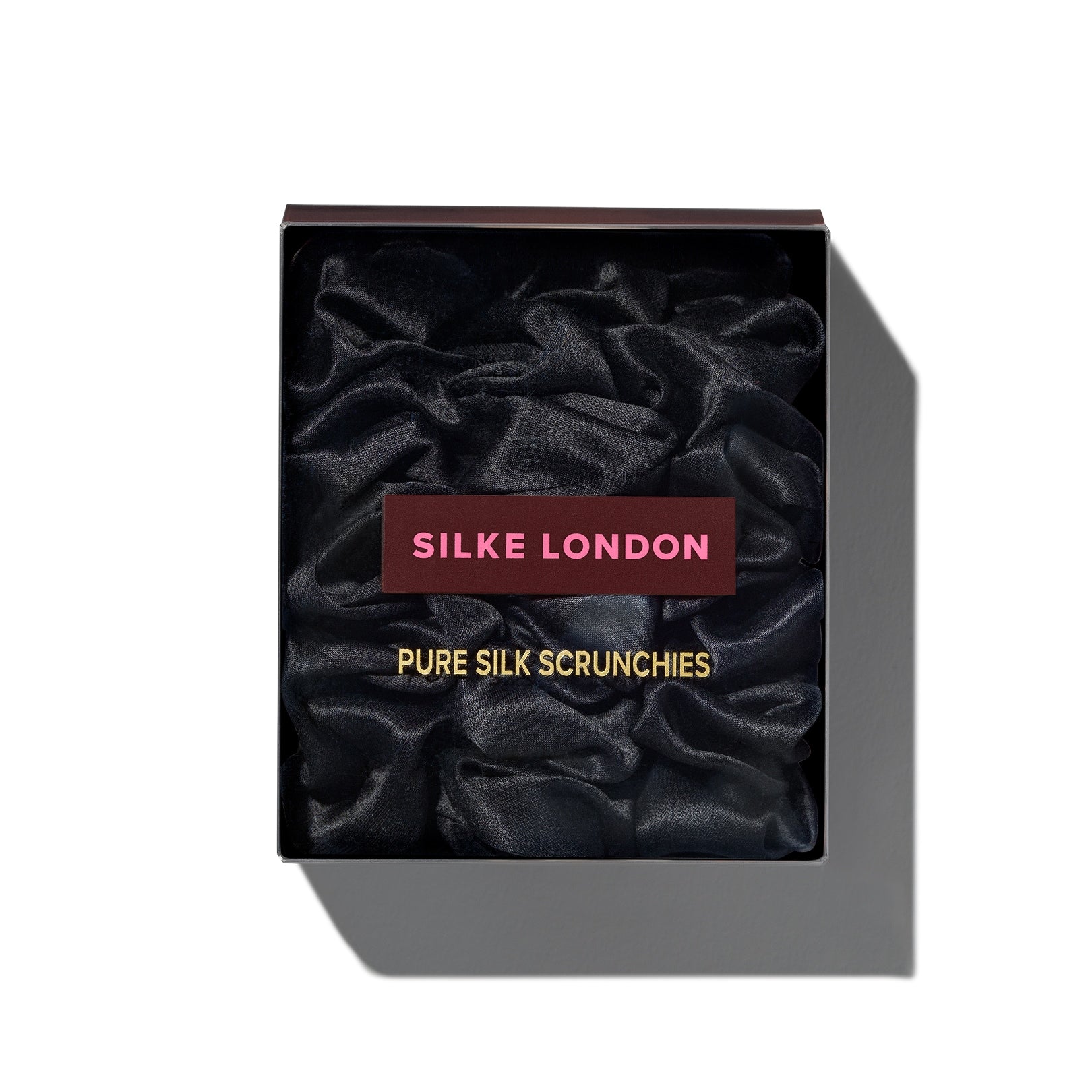 SILKE LARGE SCRUNCHIES - BLACK