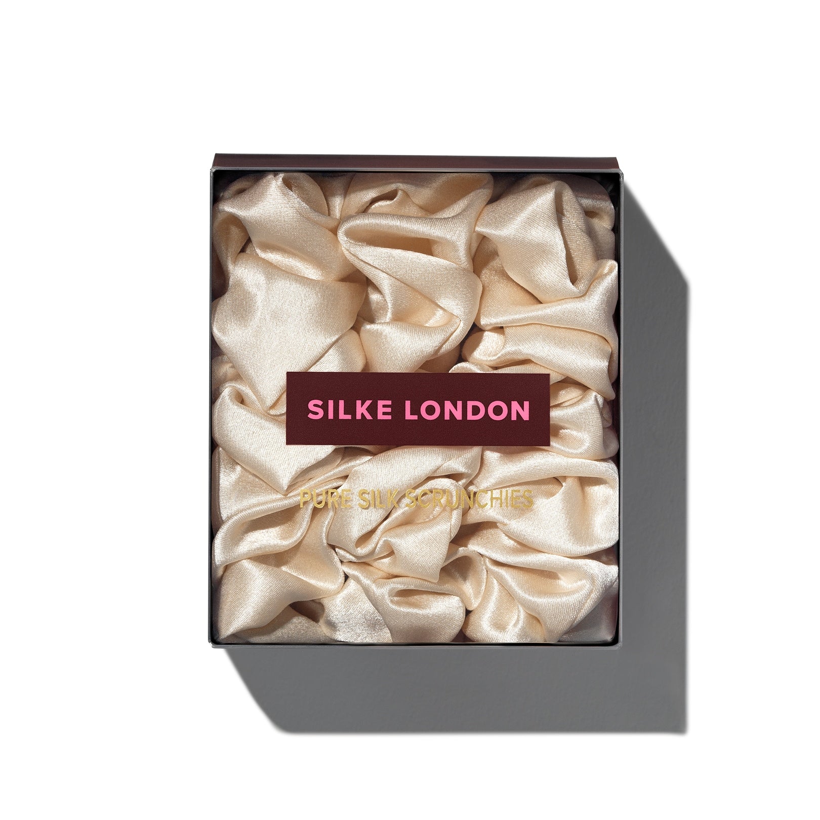 SILKE LARGE SCRUNCHIES - CHAMPAGNE