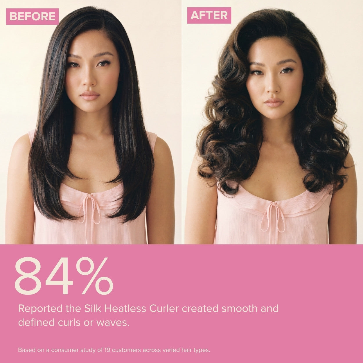 Silk Heatless Curler - Pink