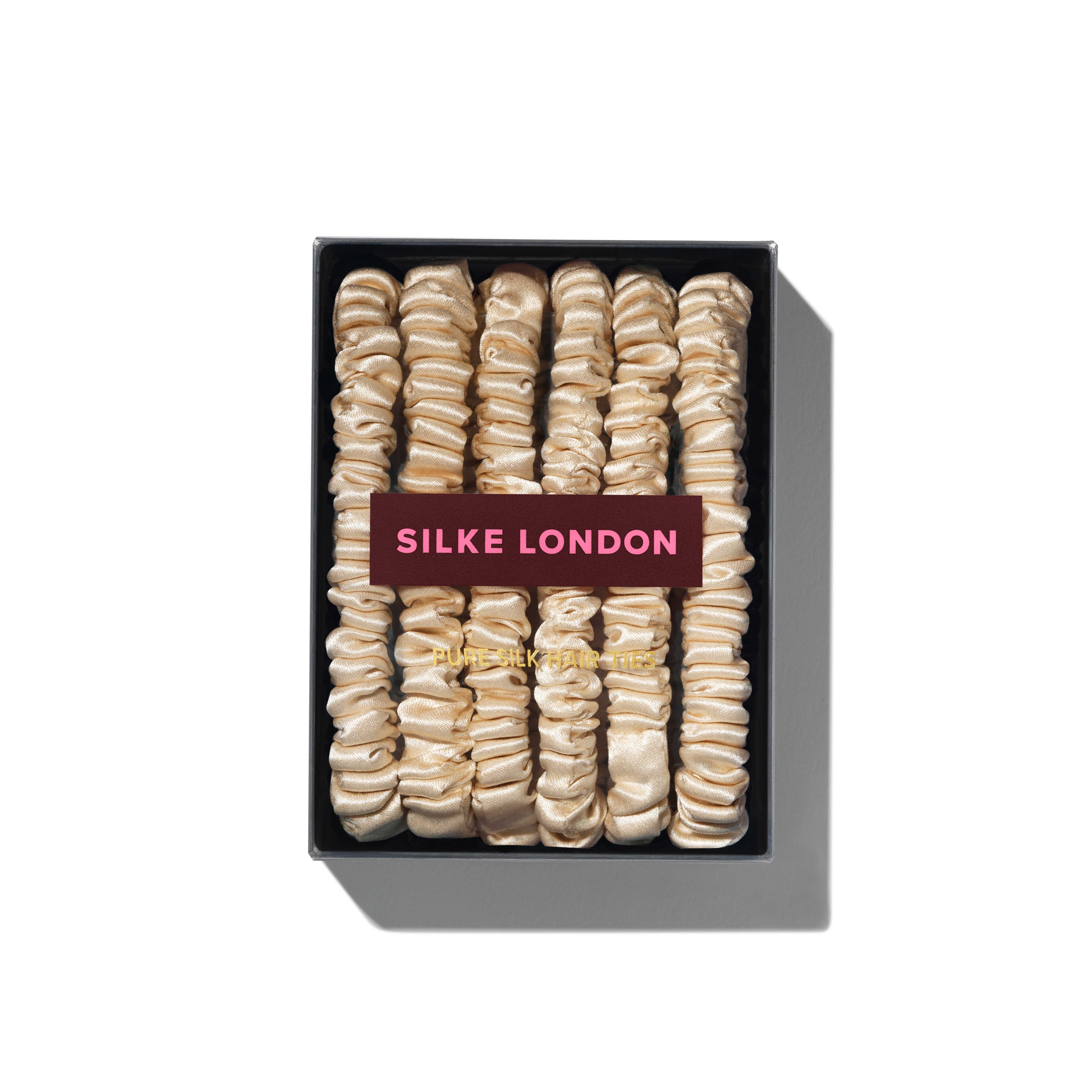 Silk Hair Ties - Coco - Champagne Cream